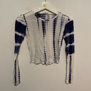 SUPERDOWN tie dye long sleeve top XS